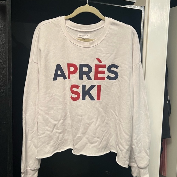 Grayson/Thread Sweatshirt Apres Ski White Fleece Pullover - Picture 1 of 4